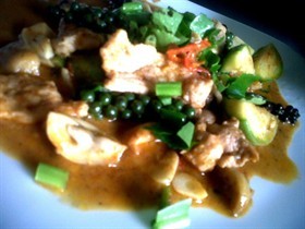 ผัดเขียวหวานแห้ง